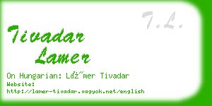 tivadar lamer business card